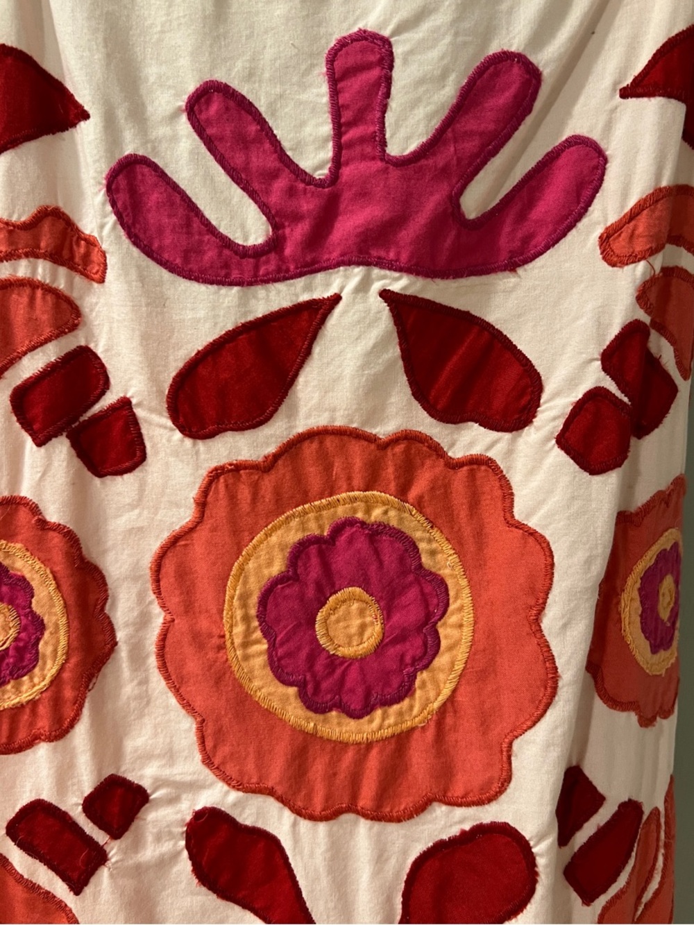 Zara Limited Edition Pink Embroidered Maxi Dress with Red Floral Motif - Blogger - Picture 5 of 6